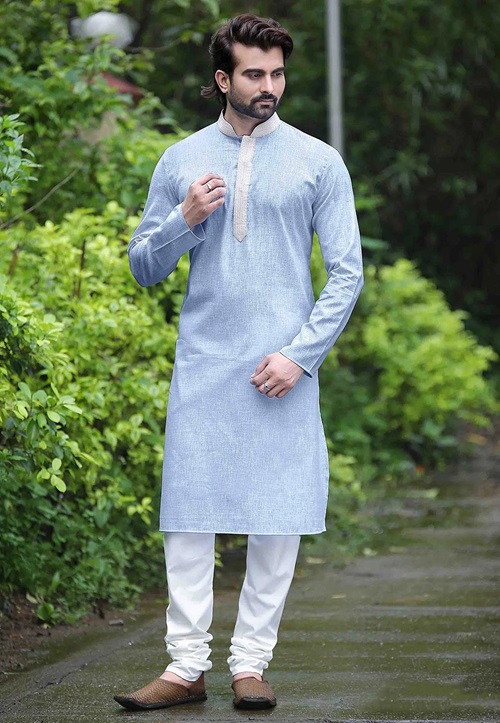 Men's Cotton Plain Kurta Pajama