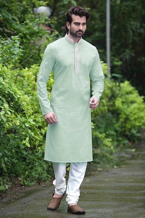 Men's Cotton Plain Kurta Pajama