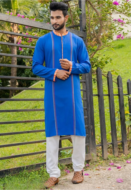 Men's Cotton Plain Kurta Pajama