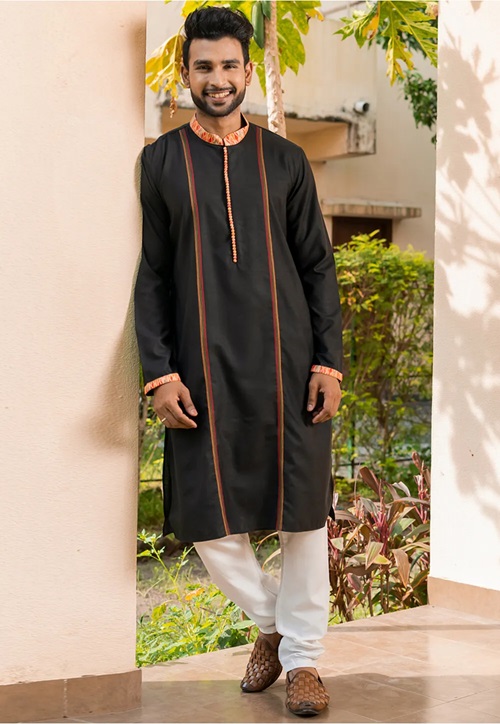 Men's Cotton Plain Kurta Pajama